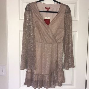 Saks Fifth Avenue Rose Gold Mini Dress